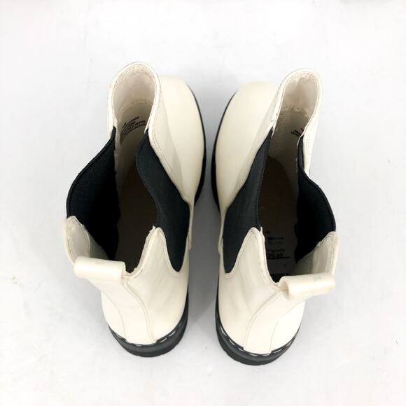 MIA Womens Cayden Chelsea Boot US 6 White Vegan Leather Platform Lug Sole NWOB - Picture 9 of 13